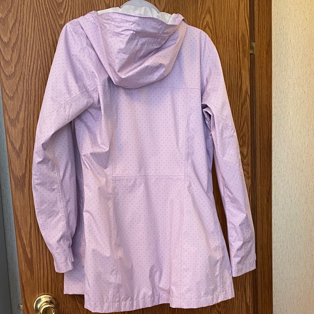 Columbia Omni Tech Women's Light Purple Hooded Rain Coat - Picture 7 of 10